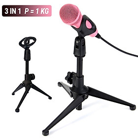 Mua GIÁ ĐỠ MICRO 3 CHÂN KẸP ĐỂ BÀN MICROPHONE STANDS XẾP GỌN ĐA NĂNG CHIỀU CAO TỐI ĐA 24CM