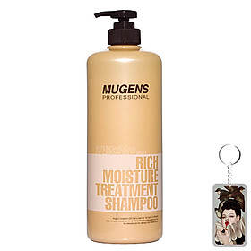 Hình ảnh Dầu gội dưỡng chất Mugens Rich Moisture Treatmen Shampoo 1000ml + Móc khóa