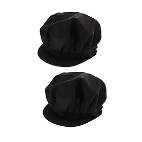 2xcook Adjustable Men Women Kitchen Baker Chef Elastic Beanie Hat Black A