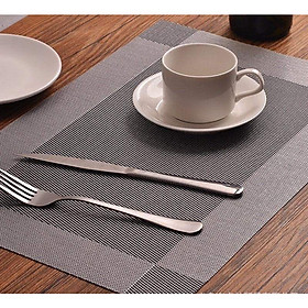 Tấm lót bàn ăn placemat màu xám 30x45cm