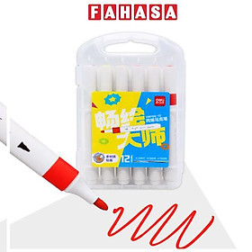 Hộp 12 Bút Màu Acrylic Marker - Deli HM166-12