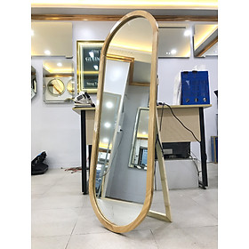 Mua Gương toàn thân khung gỗ treo tường oval nịnh dáng giá rẻ kích thước 45x120cm KG0001