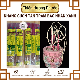 Mua Nhang trầm Bắc cuốn tàn Đất Việt nhãn xanh 40cm gói 10 thẻ 320 cây mùi thơm êm dịu ít khói