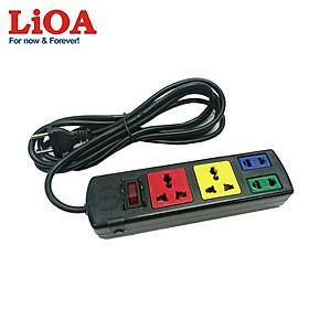 Ổ cắm điện LiOA đa năng kết hợp - 2D2S, 3D3S, 4D6S dây dài 3m5m - Ổ cắm điện Lioa Chính Hãng - Ổ cắm 2D2S dây 3m