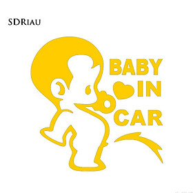 Miếng Dán Xe Ô Tô Trang Trí Hình Chữ Baby In Car