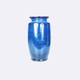 Mua Bình hoa  cao C30xM14xD12 miệng loe men xanh sóng biển - men hỏa biến gốm Bát Tràng