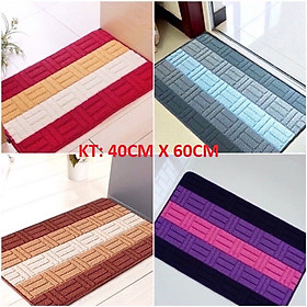 Thảm lau chân cao cấp, siêu thấm hút 40 x 60cm (giao màu ngẫu nhiên)