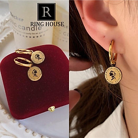E74 Khuyên Tai Bông Tai Titan Không Đen Gỉ Nữ Thả Đồng Công Chúa