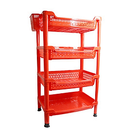 Kệ chén ly lớn 4 tầng 50 x 33 x 85 cm Chấn Thuận Thành úp chén bát, úp ly có kèm ống đũa - hàng Việt Nam chất lượng cao (KLT4T20) nhiều màu
