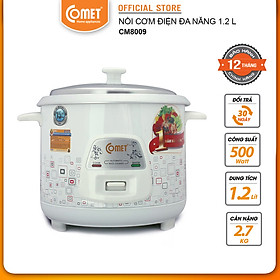 Mua Nồi Cơm Điện Nắp Rời 1 2L Comet CM8009 - Hàng chính hãng