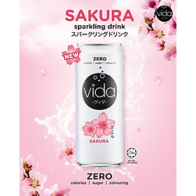 [Lốc 6 Lon] Nước Ngọt Có Ga Không Calo Vida, Hương Cam Chanh, Táo, Vải Muối, Nhập Khẩu Malaysia - 6 Lon x 325ml