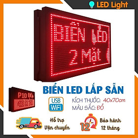 BIỂN QUẢNG CÁO LED MA TRẬN 2 MẶT - 1 MÀU NGOÀI TRỜI - 8 TẤM P10 ĐỎ