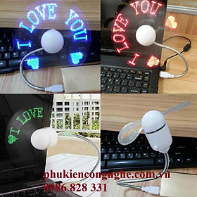 Mua Quạt đèn LED USB tự tạo chữ  thông điệp