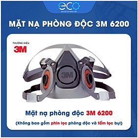 Mặt nạ phòng độc 3M 6200 chính hãng | chống hơi độc, phun sơn, xịt thuốc (Chưa Kèm Phin)