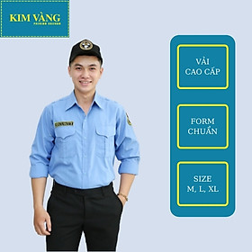 [KIM VÀNG] Áo bảo vệ nam nữ đồng phục an ninh tay dài chất liệu vải cao cấp- Màu xanh mẫu 02 - Có nhiều size