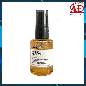 Dầu dưỡng tóc L'oreal Absolut Repair Oil Nourishing Huile Orginale bóng mượt 30ml [New]