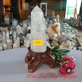 Mua Thạch anh trắng trong suốt nguồn năng lượng dương mạnh mẽ T257 nặng 200gr kích thước 13.5x3.5(cm) – vật phẩm phong thủy may mắn
