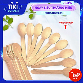Mua COMBO 20 Cái Muỗng (Thìa) Gỗ KETILO Tiện Dụng  Không Sử Dụng Hóa Chất Độc Hại  Dùng 1 Lần - CHÍNH HÃNG