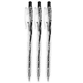 Vỉ 3 bút bi 0.5 mm thiên long tl-089 - mực đen