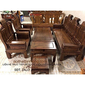 Mua bộ bàn ghế phòng khách âu á tay hộp gỗ mun đuôi công tay 10
