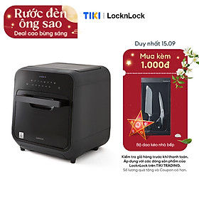 Lò nướng chân không kết hợp chức năng hấp Lock&Lock EJF693GRY Steam Air Fryer Oven (12.5 Lít) - Hàng chính hãng