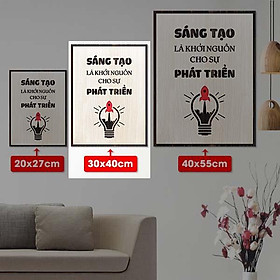 Mua Tranh slogan về sáng tạo và sự phát triển TBIG120  Tranh gỗ khắc chữ truyền cảm hứng tạo động lực làm việc