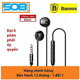 Tai nghe in Ear Baseus Encok H06TE Lateral (Wired Earphone with Mic Stereo Headset Earbuds Earpiece) - Hàng chính hãng