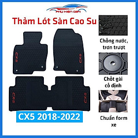 Thảm lót sàn cao su cho xe MAZDA CX5 2018-2019-2020-2021-2022 hàng chuẩn theo xe chịu lực tốt