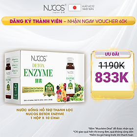 Nước detox enzyme hỗ trợ thải độc Nucos Detox Enzyme 10 chai x 30ml
