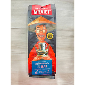Cà phê Hương Chồn Rang Xay Túi 250g (Cafe Mr Viet Weasel Ground Cofee 250gr Bag)