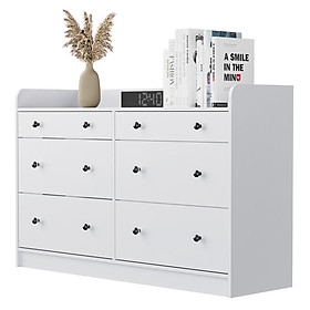 Mua Tủ Gỗ Cabinet Đa Năng 6 Ngăn Kéo Màu Trắng Thương Hiệu SIB Decor KG81