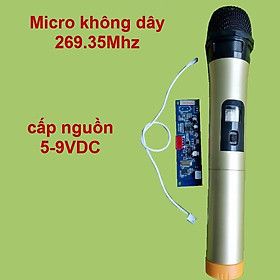 Micro không dây đơn VHF loa kéo mạch loa kéo màu vàng, micro cho loa kéo