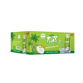 Thùng 24 hộp Nước dừa dứa Vico Fresh (330ml / hộp)