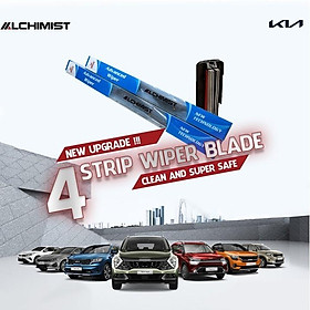 Combo 2 Gạt Mưa Xe Ô tô KIA Loại Silicon 4 Lưỡi Cao Cấp, Thiết Kế Thông Minh, Gạt Êm Và Sạch Hơn