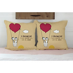 Mua Cặp vỏ gối đôi 45-45cm I promise
