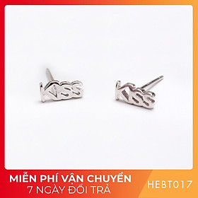 Bông hoa tai nữ bạc s925 cao cấp HEBT017 BH trọn đời