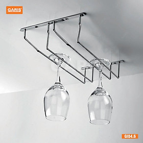 Giá treo ly đôi, inox 304, mạ chrome Garis GI04.6