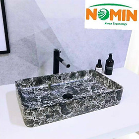 Lavabo sứ đặt bàn giả đá 