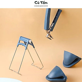 Mua Bộ gắp đồ nóng  kẹp bát đĩa  găng tay bắc nồi mỏ vịt  bộ dụng cụ kẹp gắp đồ nóng 4 món lẻ an toàn