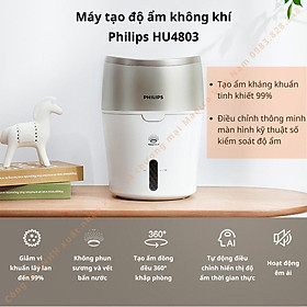 Hình ảnh Máy tạo độ ẩm Philips làm ẩm không khí phòng đa năng hiển thị đèn led HU4803 - Hàng nhập khẩu