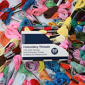 Set Chỉ Thêu Cao Cấp Nhiều Màu Sắc, Không Xù, Bền Màu Dành Cho Thêu Thủ Công, Làm Đồ Handmade | Premium Embroider Floss