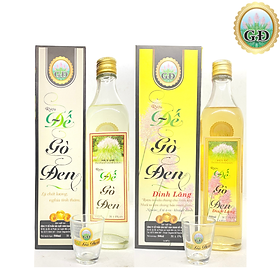 Cặp Rượu Đế Gò Đen nếp 500ml 31% và đinh lăng 500ml 31% nấu thủ công