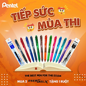 Hình ảnh Bút Bi Nước Nhật Bản Pentel Energel BLN105 Ngòi 0.5mm | Trơn Mượt Siêu Nhanh Khô | 12 Màu Sống Động