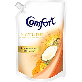 Nước xả làm mềm vải Comfort Nature Chống Nắng Bền Màu túi 1.5L