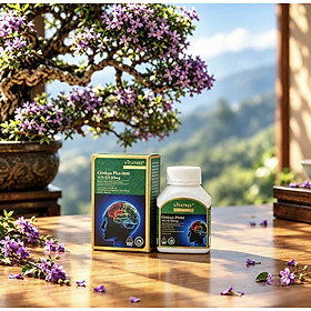 Viên uống Vitatree Ginkgo plus 6000 with Q10 50mg, hộp 60v, tăng cường tuần hoàn não