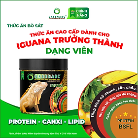 Thức ăn bò sát IGUANA Trưởng Thành dạng VIÊN GREENABC - Rồng Nam Mỹ Trưởng Thành từ 1m trở lên - Hộp 360g