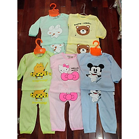 Set 5 bộ quần áo dài tay chất cotton cho bé