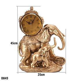 Mua Đồng hồ để bàn tượng cặp voi phong cách tân cổ điển hàng nhập khẩu Hong Kong cao cấp mang đến vẻ đẹp sang trọng và quyền quý cho không gian trưng bày