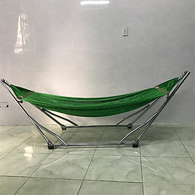 Võng Xếp Inox Crom Đại Tín Thành Phát – Khung Dày Dặn, Chắc Chắn, Bền Đẹp, lưới võng thoáng mát