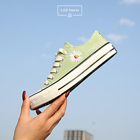 Giày thể thao ulzzang nữ thêu hoa cúc LAH STORES GVCNU01